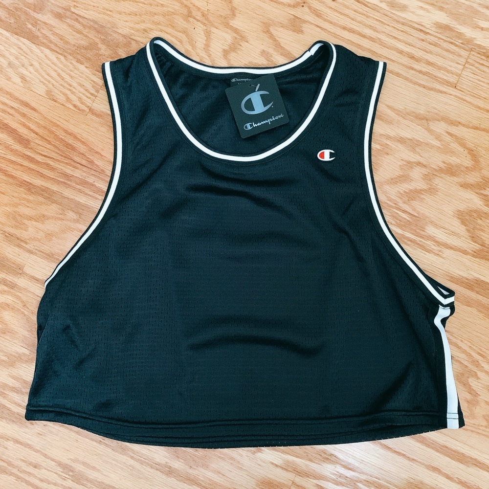 Champion Black Tank Crop